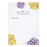 Table Number Place Card & Wedding Menu Blooms Custom Invitation