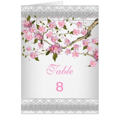 Table Number Place Cards Asian