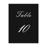 Table Number Post Card