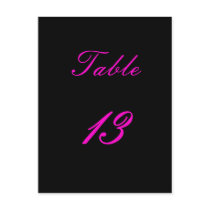 Table Number Postcard