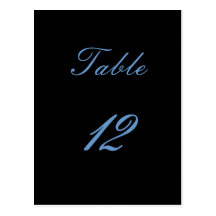 Table Number Postcard