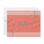Table Number Wedding Card - Black and White Floral invitations