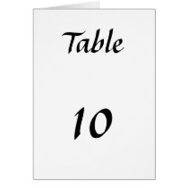 Table Numbers Greeting Card