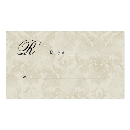 Table Place Card  - Peacock Feathers Purple Plum Business Card Template (back side)