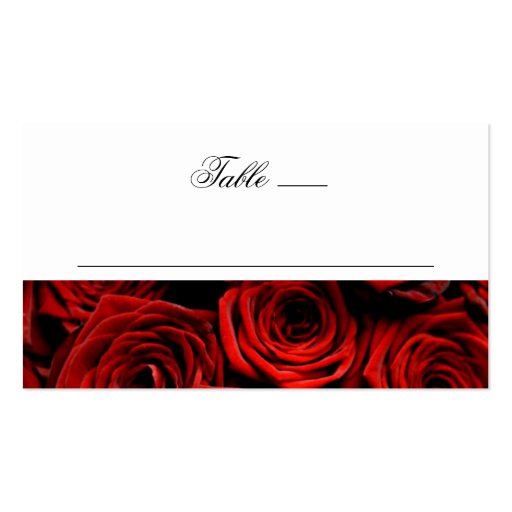 Table Place Cards Business Card (front side)