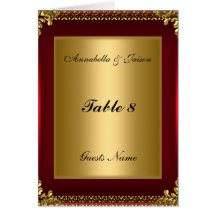 Table Placement Card and Menu