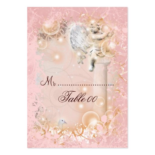 Table placement card vintage wedding business cards (front side)