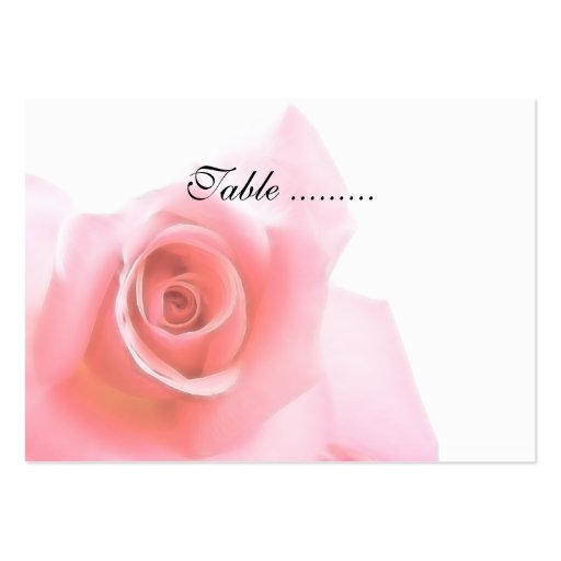 Table Seating Card Pink Rose Wedding Set Business Cards (back side)