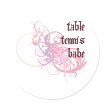 Table Tennis Babe Sticker
