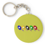 Table Tennis Bat and Ping Pong Ball Sports Key Chain