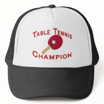 Table Tennis Champion Hats