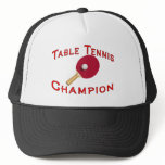 Table Tennis Champion hats