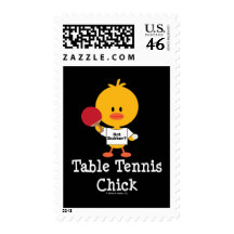 Table Tennis Chick Stamps