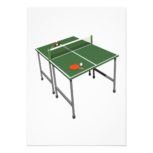 Table Tennis Custom Invitation
