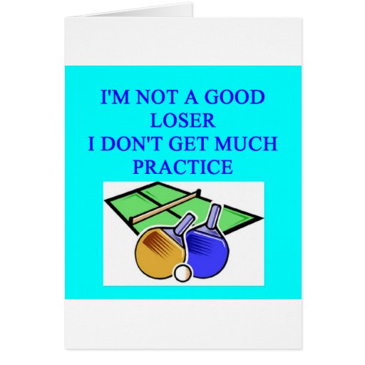 table tennis greeting card