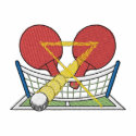 Table Tennis Logo embroidered shirts by ZazzleEmbroidery Table Tennis Logo embroidered shirts