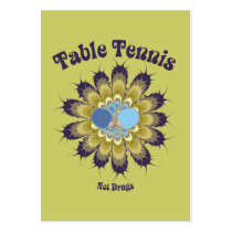 Table Tennis Not Drugs Business Card Template