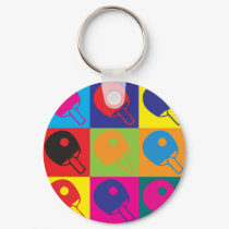 Table Tennis Pop Art keychains