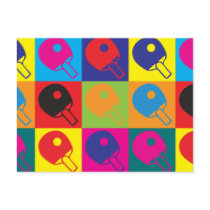 Table Tennis Pop Art postcards
