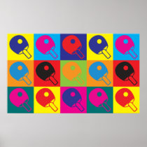 Table Tennis Pop Art Posters