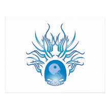 Table Tennis Skull Post Cards