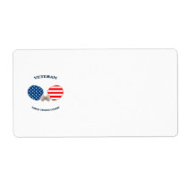 Table Tennis Veteran Personalized Shipping Labels