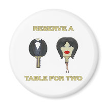 Table Two Ping Pong Fridge Magnet