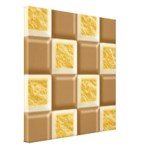 Tablero de damas - melcocha del chocolate lienzo envuelto para galerías