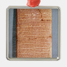 Tablet relating the ritual sacrifices ornaments