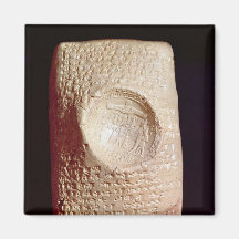 Tablet with cuneiform inscription fridge magnet