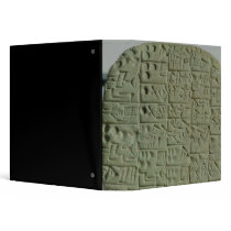 Tablet with cuneiform script 3 ring binders