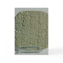 Tablet with cuneiform script greeting card