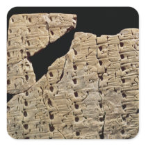 Tablet with cuneiform script, from Uruk Square Sticker