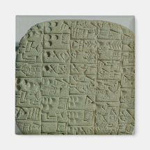 Tablet with cuneiform script magnets