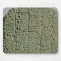 Tablet with cuneiform script mouse pad