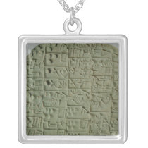 Tablet with cuneiform script jewelry