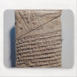Tablet with fourteen lines of a mathematical text mouse pad