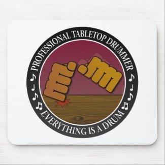 Tabletop drummer mousepad
