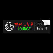 Tabu Black Bumper Sticker VIP bumper stickers