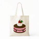 Tabu Japan Cake Line- Pink Tote Bags