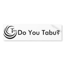 Tabu Logo no back TABU clear LARGE PNG Bumper Sticker