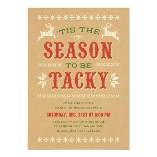 tacky christmas sweater party invitations 5 quot x 7 tacky christmas sweater party invitations 5 quot x 7