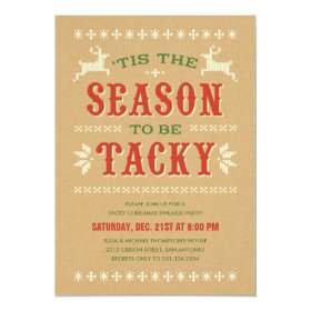 Tacky Christmas Sweater Party Invitations