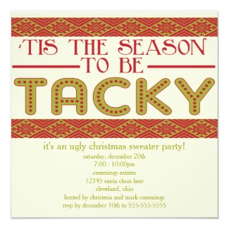 Tacky Sweater Holiday Party Invitation