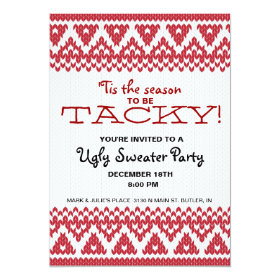 Tacky Sweater Party 5x7 Paper Invitation Card