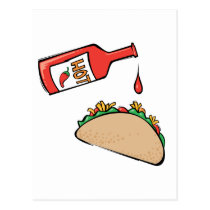 Taco and Hot Sauce postcards