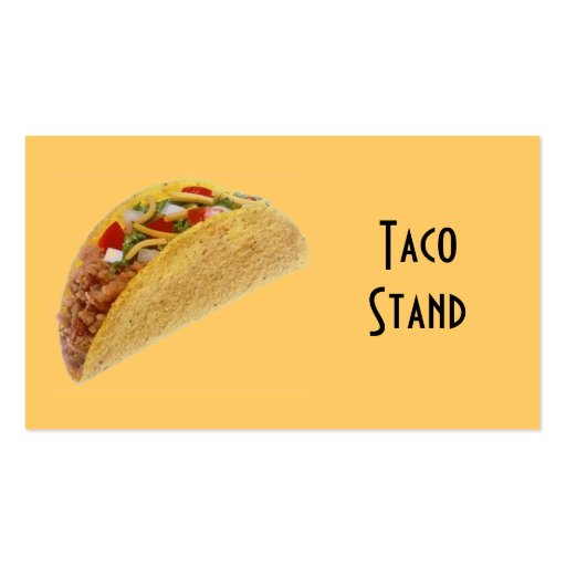 Taco Business Card Templates (front side)