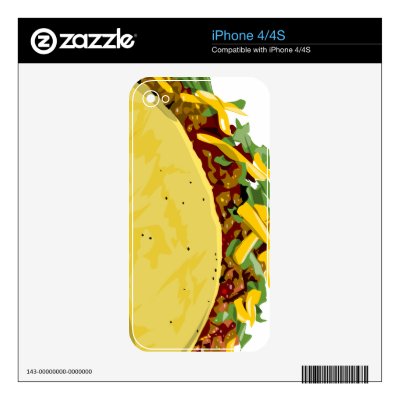 Taco phone skin iphone 4s decal