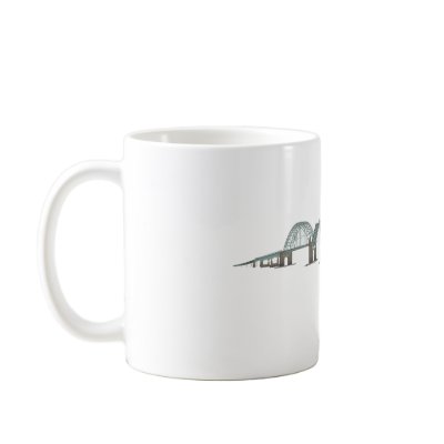 Tacony Palmyra Bridge: 3D Model: Coffee Mugs by spiritswitchboard