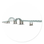 Tacony Palmyra Bridge: 3D Model: Round Sticker